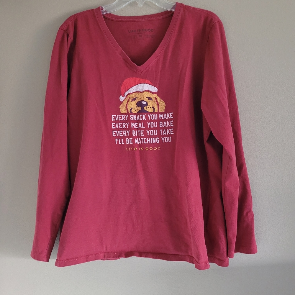 Every Snack You Make Dog Shirt Long Sleeve XL Life is Good